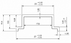 Tira de Inserción para Poste de Aluminio GD7010